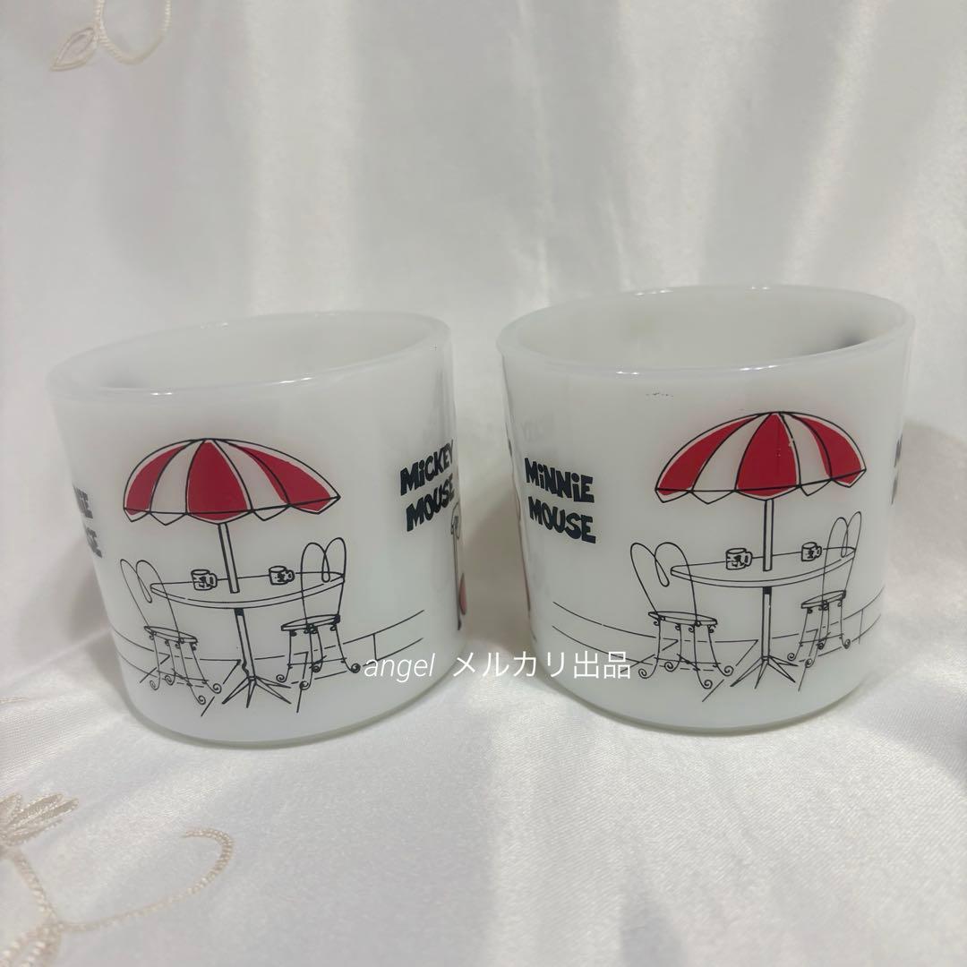 アンティーク　ファイヤーキング　ミッキーマウス　マグカップ　2点　セット