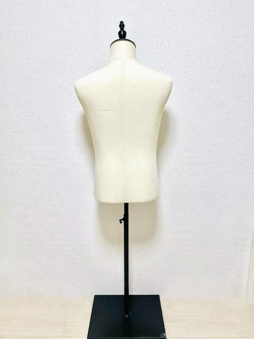 男性用 トルソー マネキン 高さ調整可能 裁縫 洋裁 アイボリー