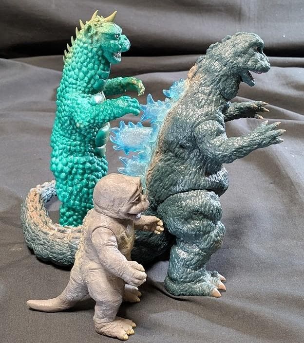 ゴジラ＆ミニラ＆ガバラ（Ｙ・ＭＳF）ソフビフィギュア３体セット