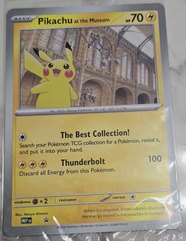 未開封 Pikachu at theMuseum ピカチュウ プロモ 1 枚