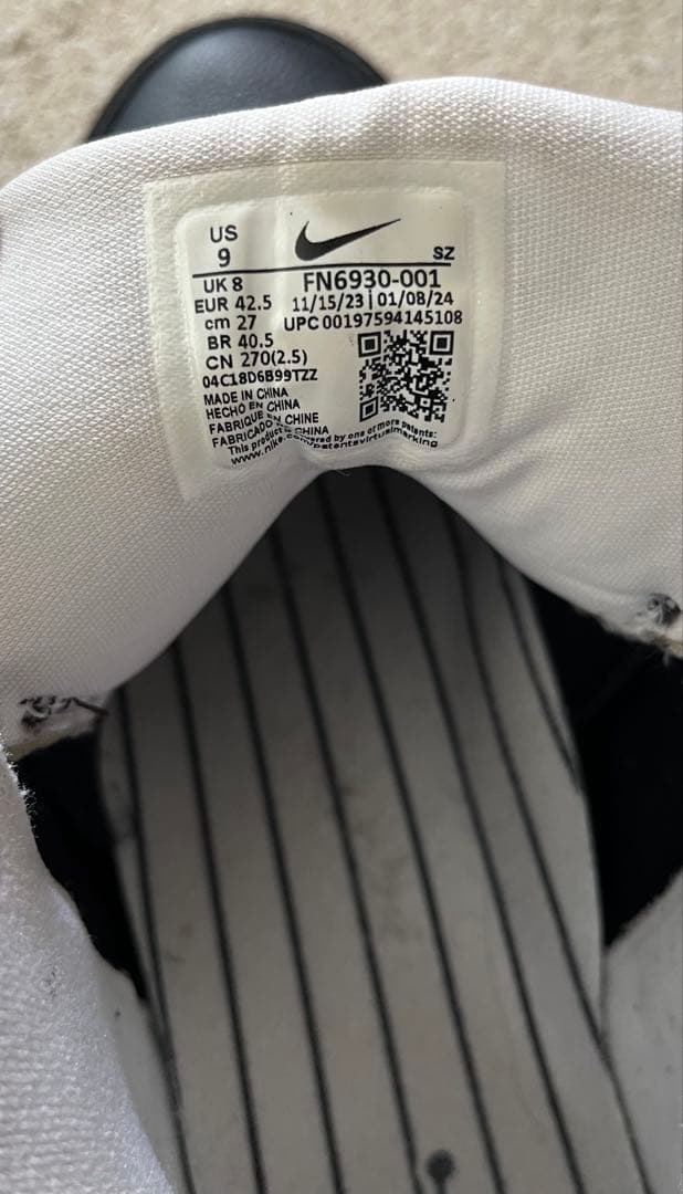 ゴルフシューズJordan スパイクシューズ ブラック/ホワイト