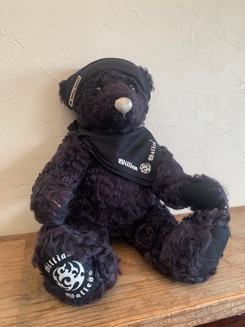 美品William Wallace ぬいぐるみ 黒 テディベアBIG