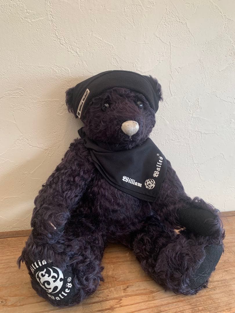 美品William Wallace ぬいぐるみ 黒 テディベアBIG