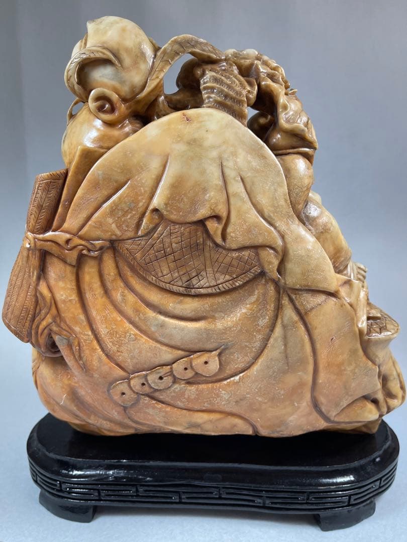 超大寿山石彫 仏教七福神13:6kg 極細工 細密彫刻骨董品天然古玩 仏教美術品