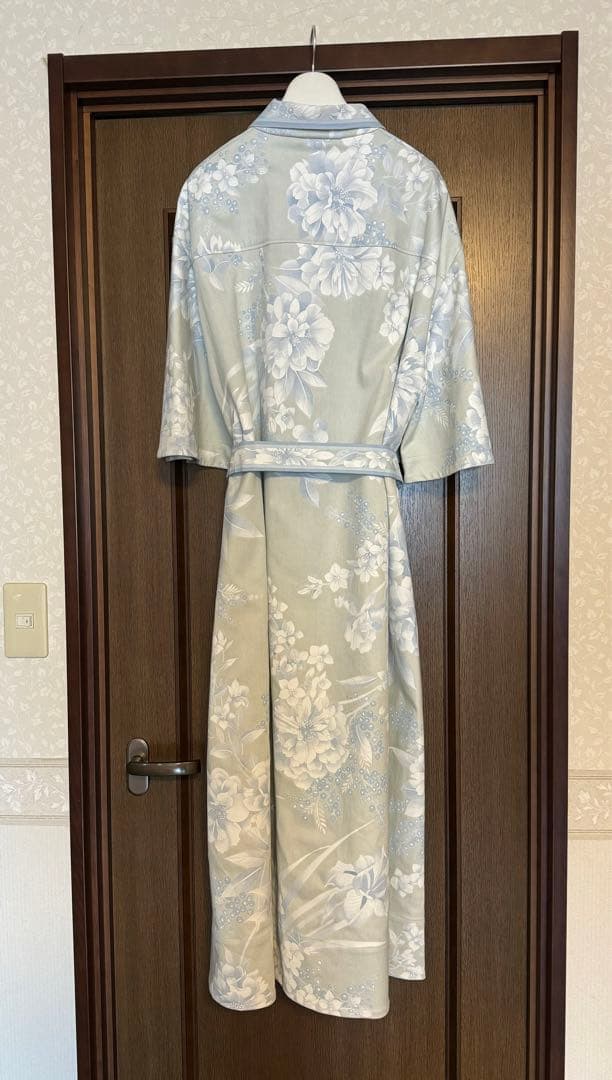 最終値レオナールパリ2024年ランウェイ高級ラインインポートコットンデニムワンピ