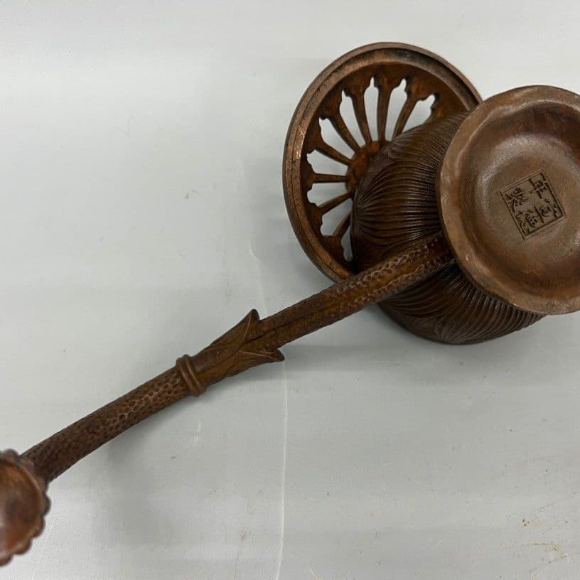 銅器 香炉 手に蓮華蓮蓬香炉 茶道香炉 工芸品 置物