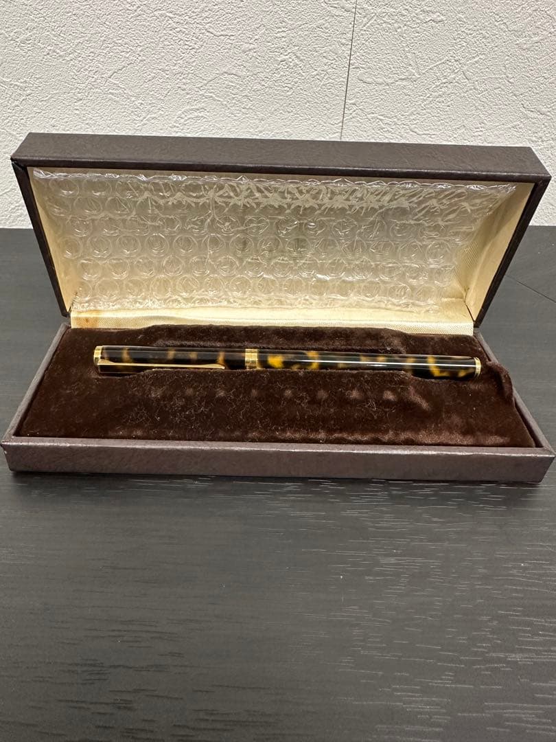 ★高級筆記具★ダンヒル dunhill 万年筆 14Kペン先 ベッコウ柄