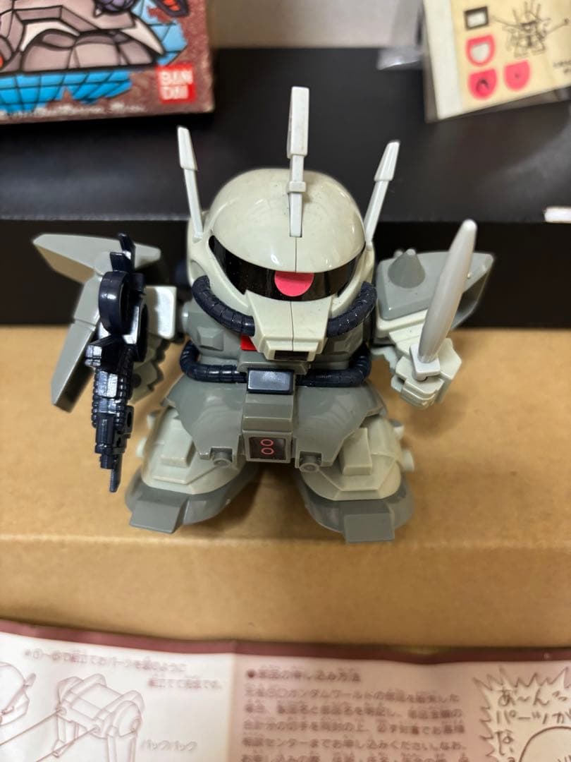 【当時物】元祖SDガンダム初期4体セットΖ／ZZ／ザクIII／ヤクト　箱・説あり