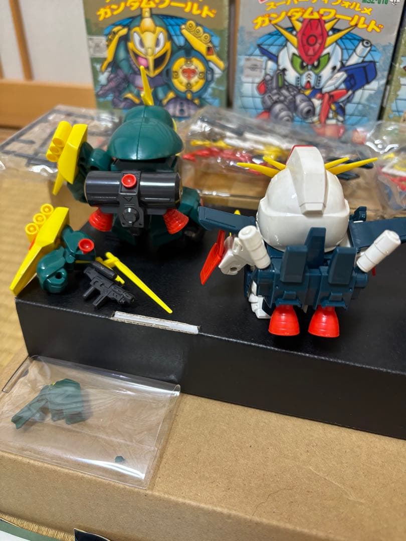【当時物】元祖SDガンダム初期4体セットΖ／ZZ／ザクIII／ヤクト　箱・説あり