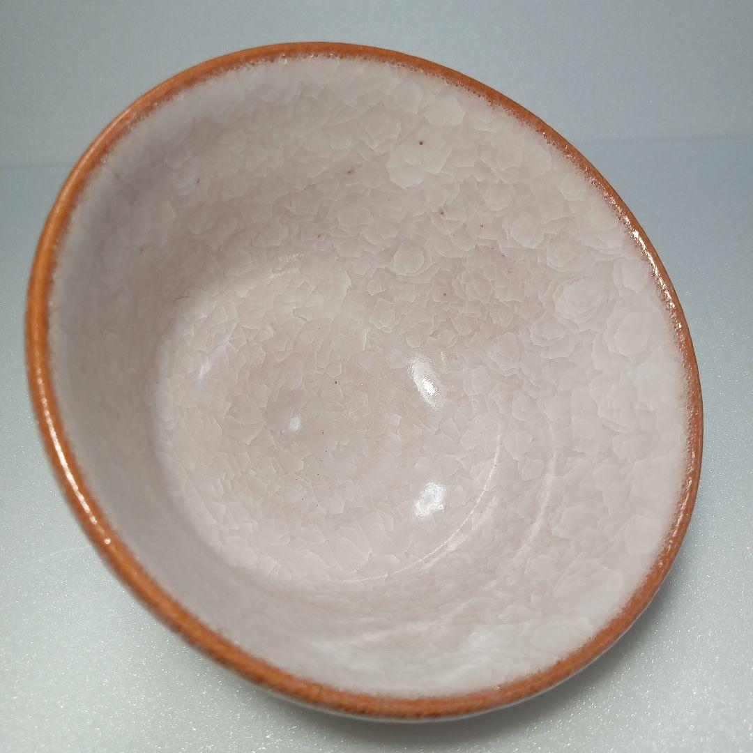 【美品】 茶道具　薄氷紋　抹茶茶碗 お稽古用　陶磁器　瀬戸焼