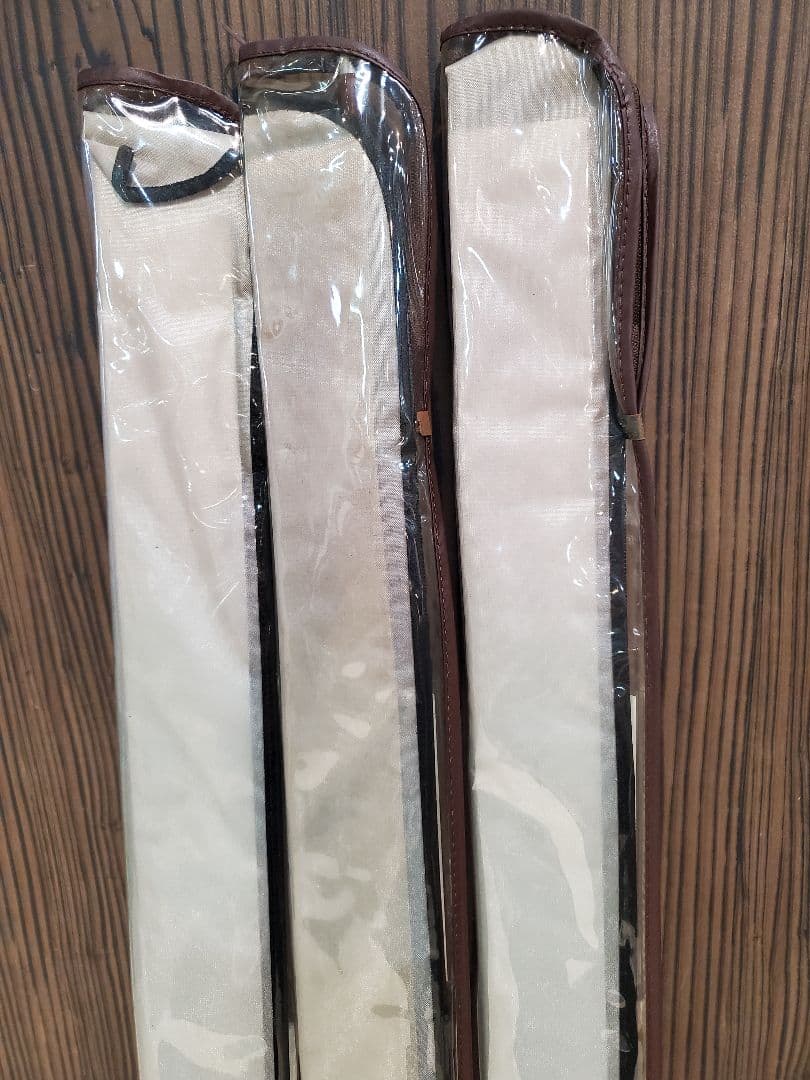 未使用　カーボン舟竿　秘伝　1-210　３本セット