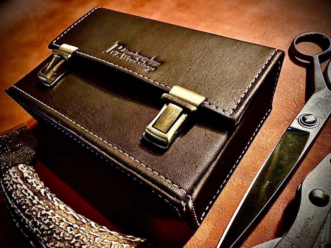 月末SALE!Pvt.Workshop極 本革デッキケース　ダークブラウン