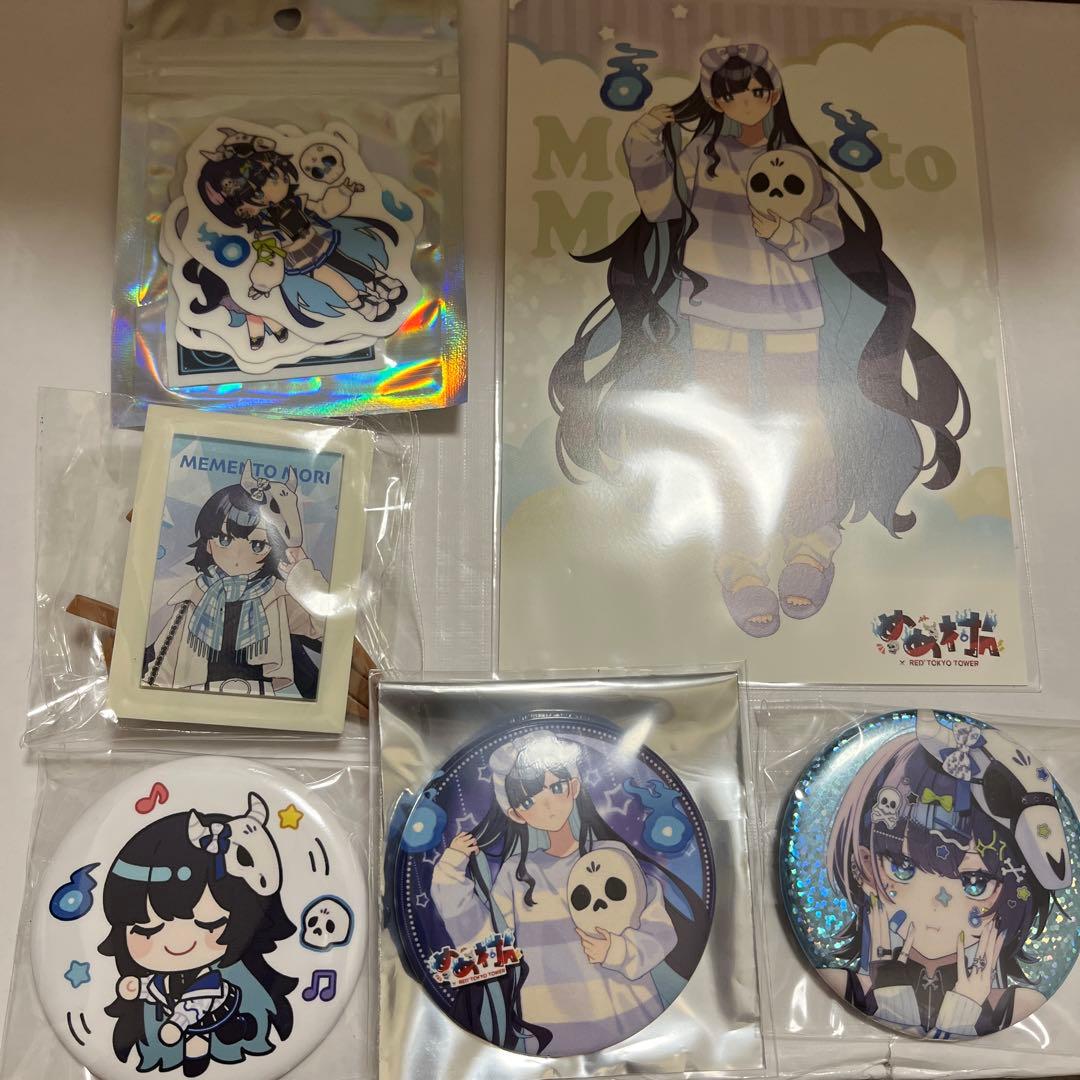 めめ村 めめんともり 缶バッジ アートフレーム ステッカーセット ポストカード