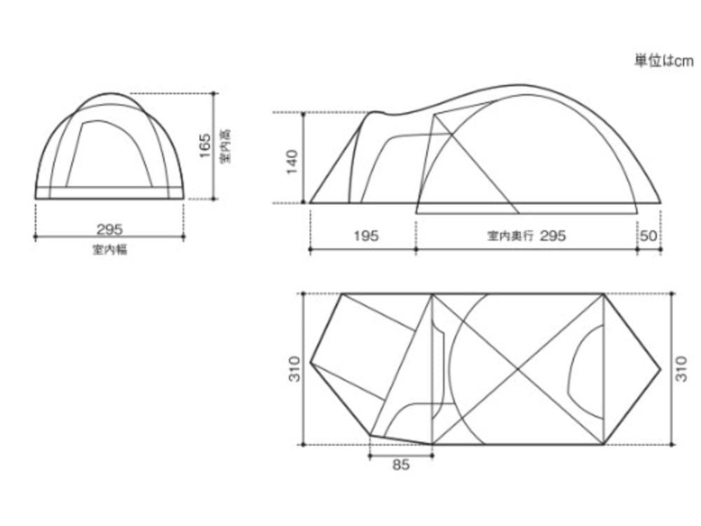（未使用） peak アメニティドームL テント＋専用シート・マット