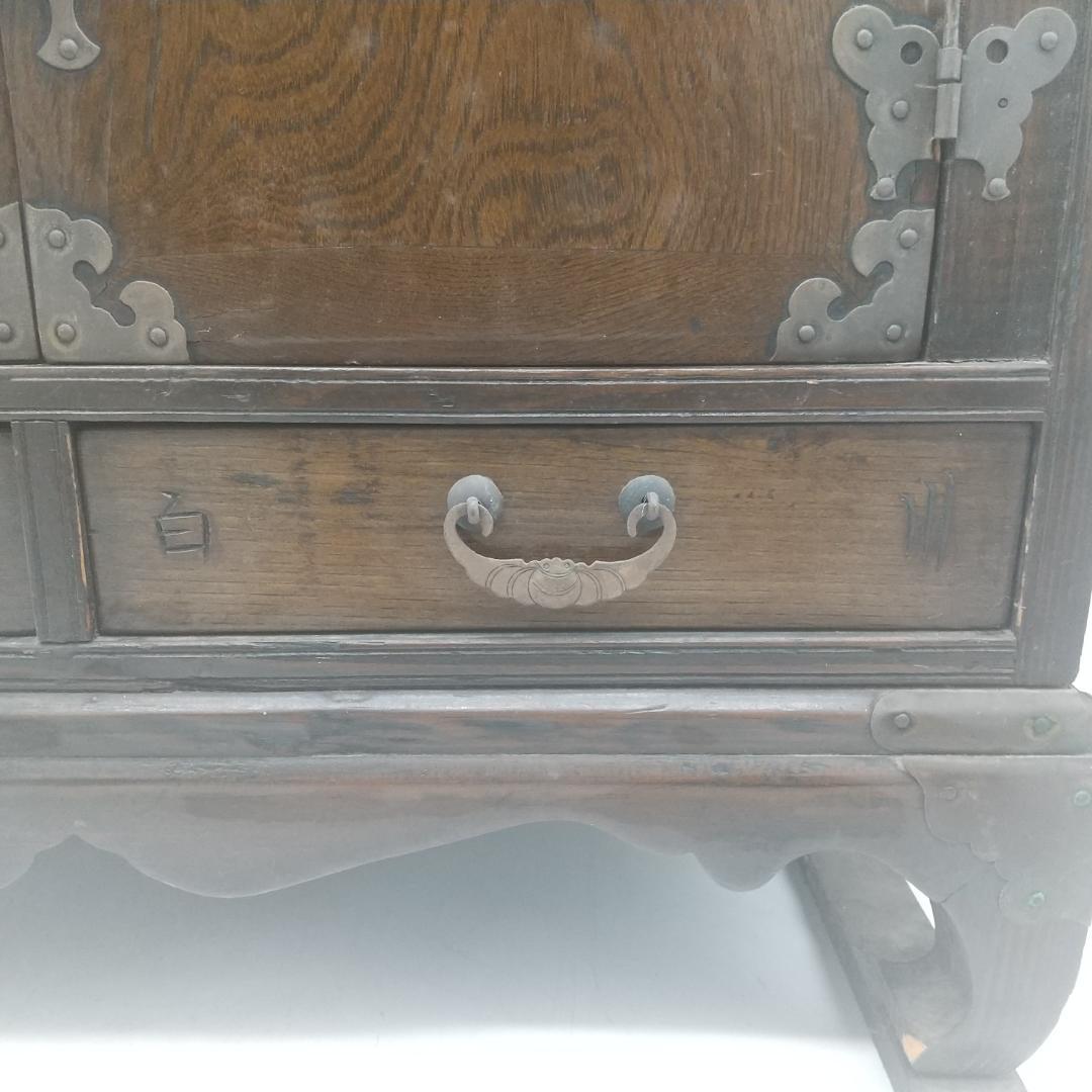 2664番 木製 李朝 薬箪笥 時代箪笥 アンティーク風キャビネット