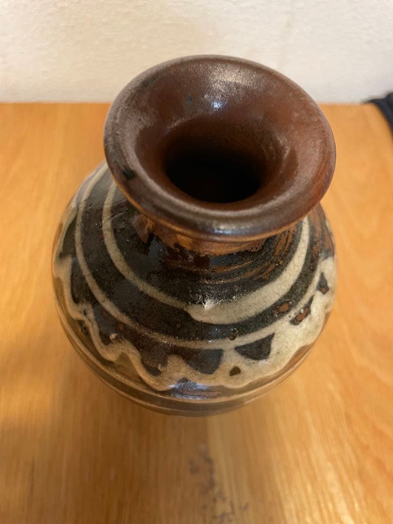 金城次郎　壺屋時代　波紋イッチン　徳利　花瓶　民藝　古民藝　民芸