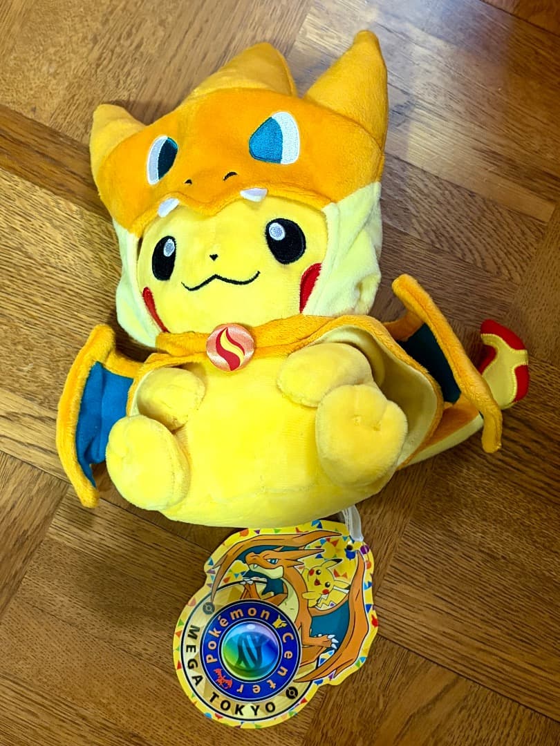 タグ付き未使用！ ポケモンセンターメガトウキョーのピカチュウ ぬいぐるみ