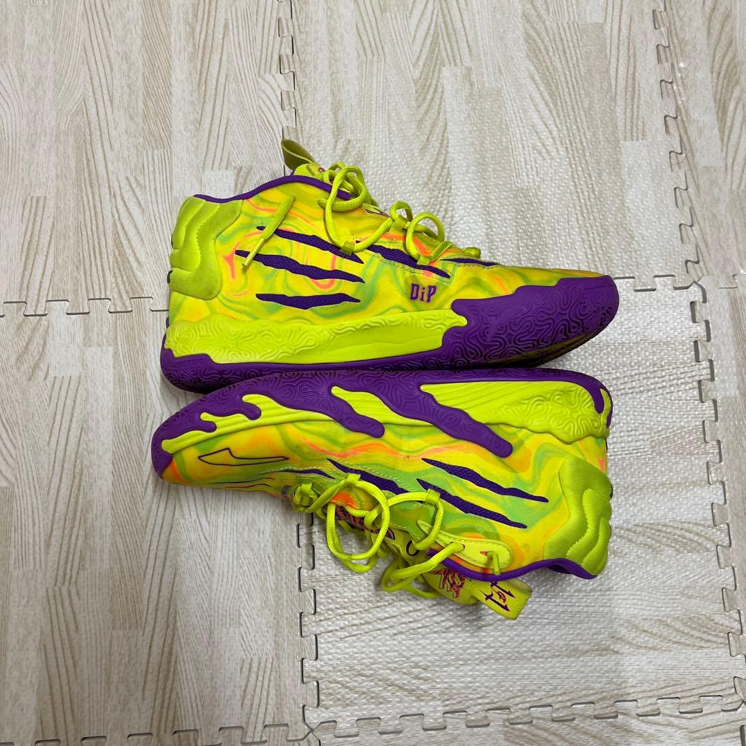 バスケットシューズ イエロー/パープル ハイカット