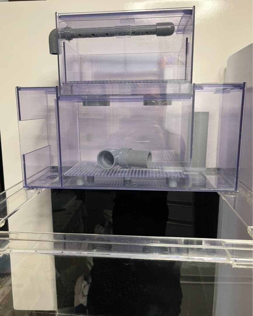 【引取限定】45センチアクリル水槽 45cmと上部フィルター 水中ポンプ付き