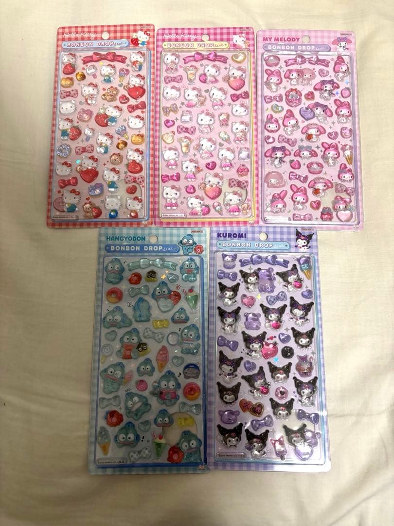 【新品・正規品】ボンボンドロップシール　サンリオ　第2弾 5種類セット