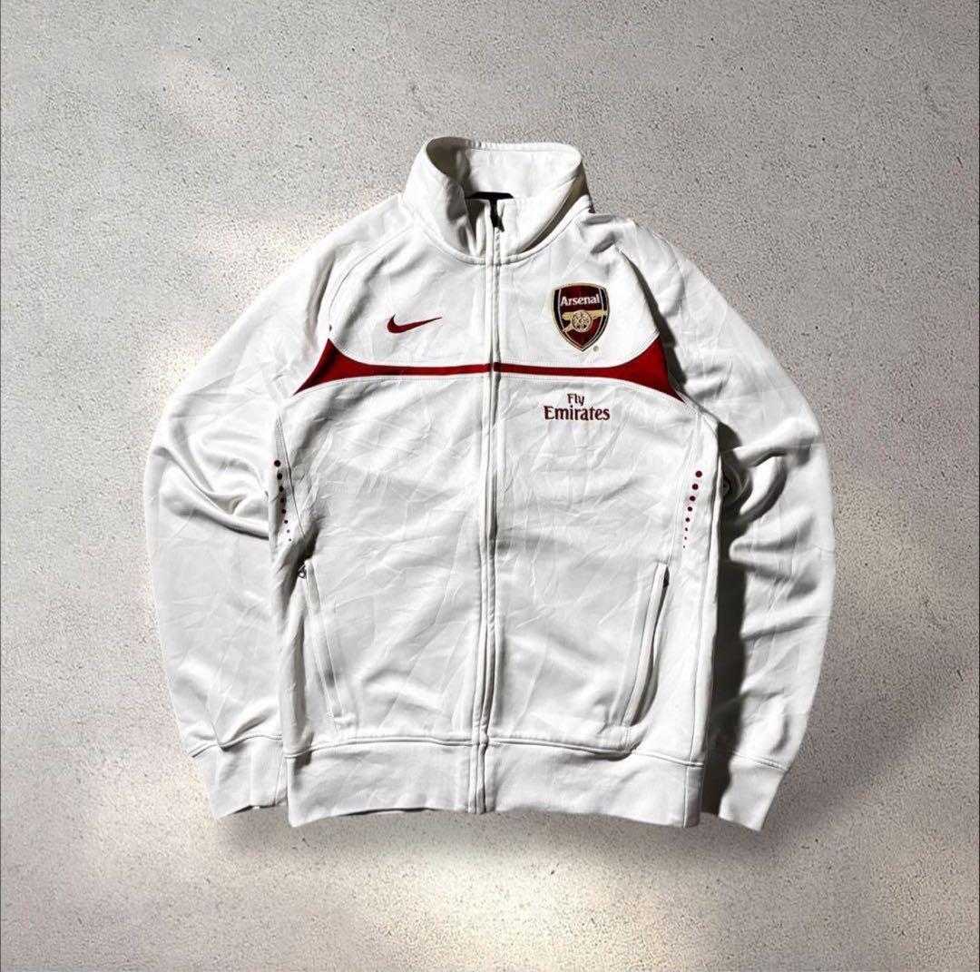 00s NIKEアーセナル刺繍トラックジャケットサッカーY2Kテックバックロゴ