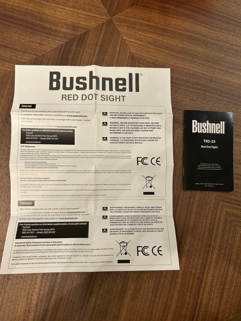 【実物】ブッシュネル　TRS-25 ドットサイト