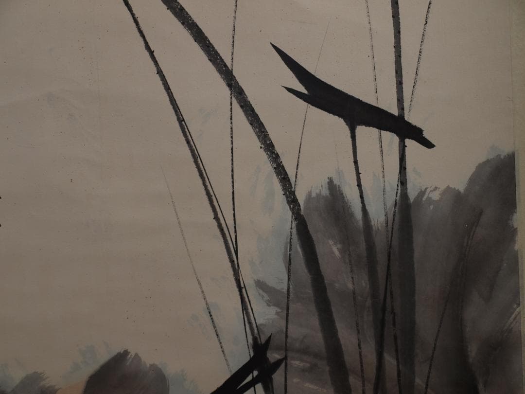 民間仕入れ品　中国近時代の掛軸 张大千作 肉筆絵 DE542A6-1