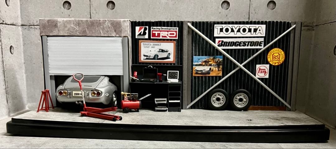国産名車 1/24 トヨタ 2000GT カスタム ガレージ ジオラマ ミニカー