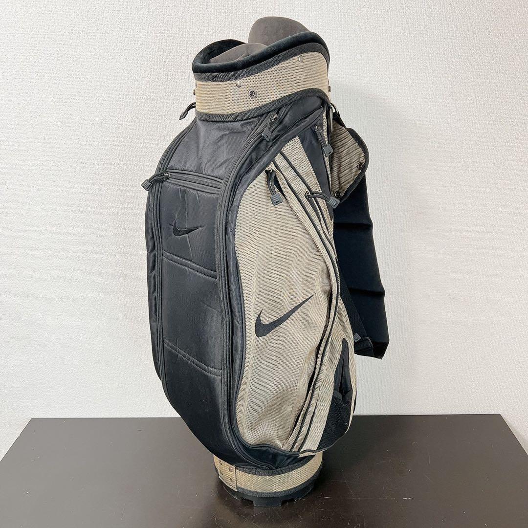 希少 NIKE ナイキ ゴルフ カートキャディバッグ6分割9型 ベージュブラック
