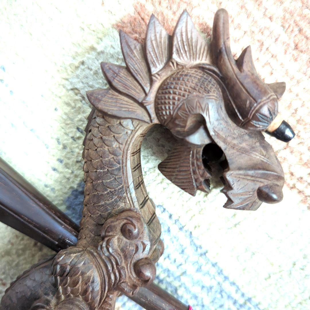 胡涵柔製作 最上級明清老紅木 龍彫刻 11