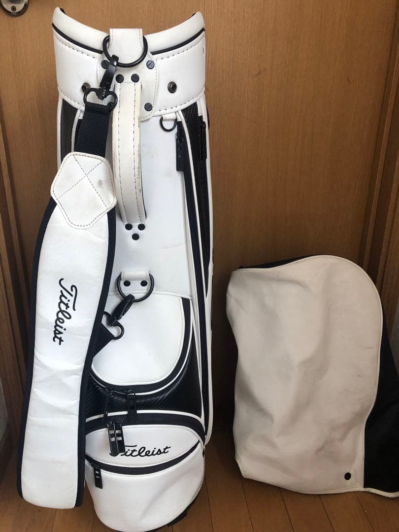 【送料込み】廃盤希少　タイトリスト　ホワイト　キャディバッグ