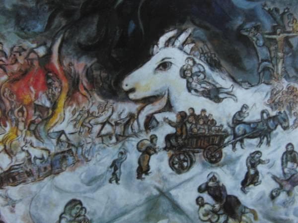 シャガール、戦争、希少画集画、新品高級額付