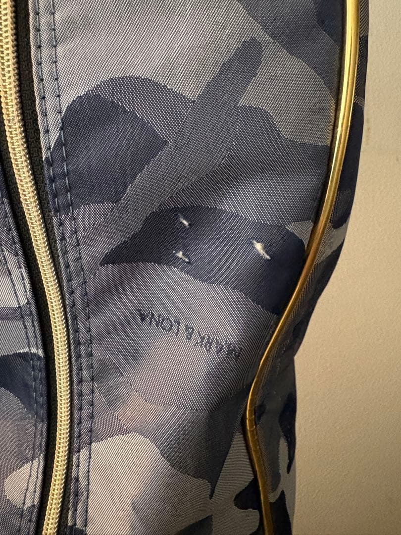 MARK&LONA キャディバッグ カート ネイビーカモ×ゴールド 中古