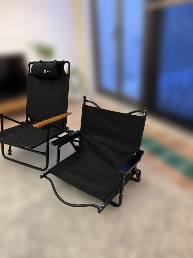 アウトドアチェア お買得2脚 WAQリクライニングとアルペン　スーパーローチェア