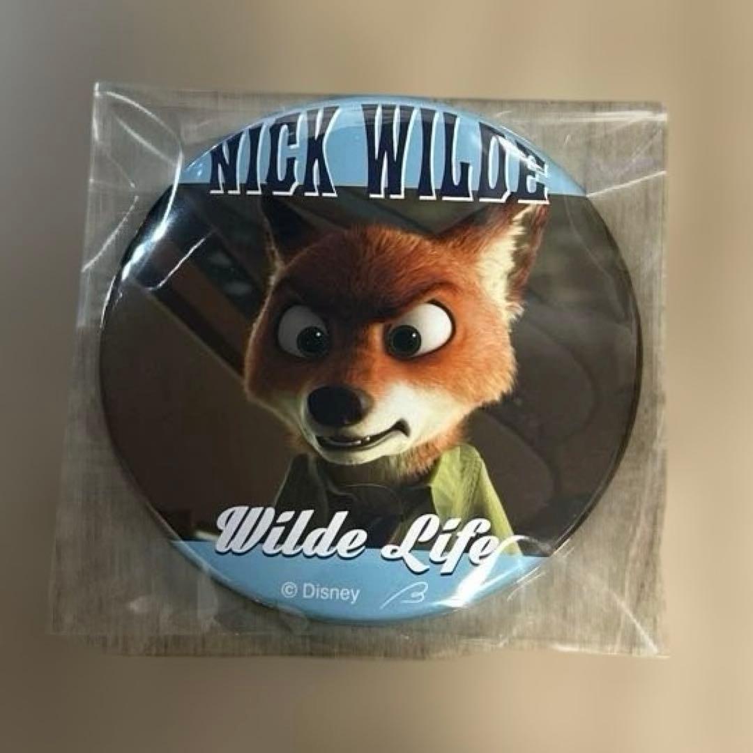 ズートピア ニック スタンド付き缶バッジ 希少品