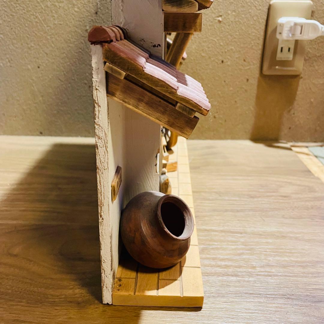 ミニチュア ドールハウス ジオラマ 木製 壁掛け 壁飾り チリ 民芸品 工芸品