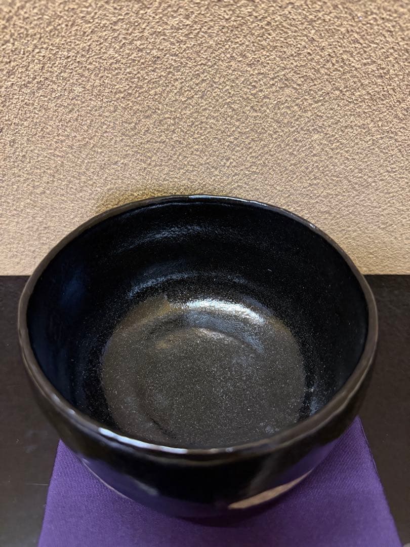 京焼　佐々木昭楽　のんかう千鳥写　黒茶碗　共箱