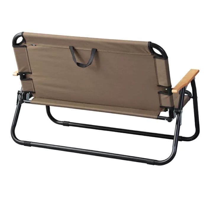 東谷 フォールディングチェア 二人掛け ブラウン OLC-622BR