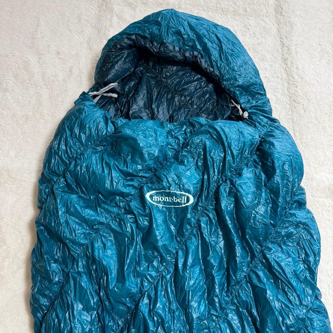 極美品モンベル800FP ダウンハガー800 #3 R/ZIP保管袋付　青緑