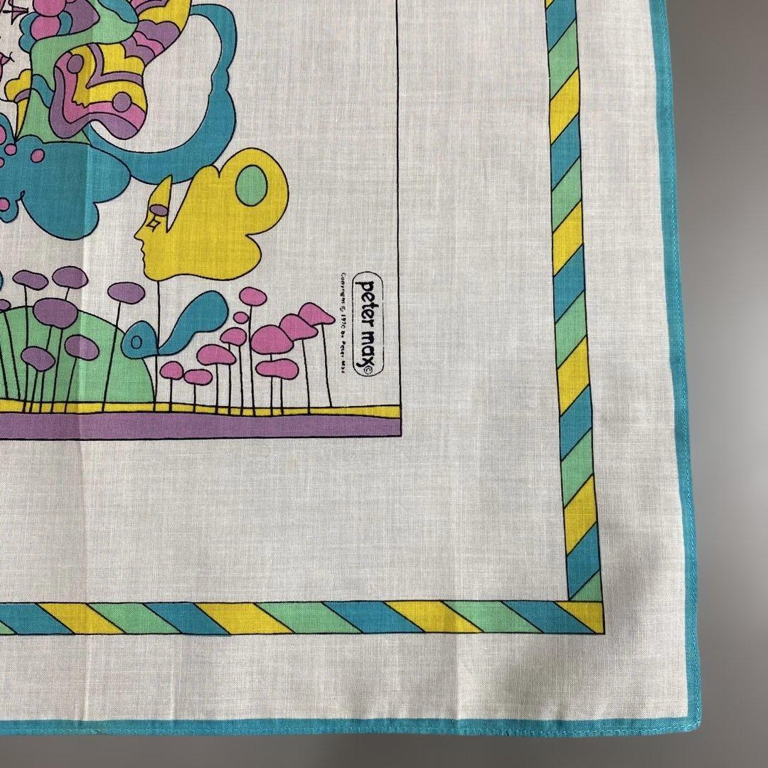 ヴィンテージ ピーター・マックス ビンテージ・ハンカチ 1970年代