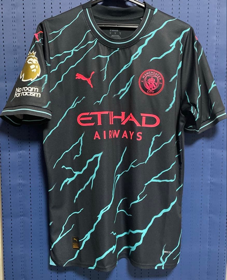 【未使用新品】マンチェスターシティ　23-24サードユニフォーム　パッチ付