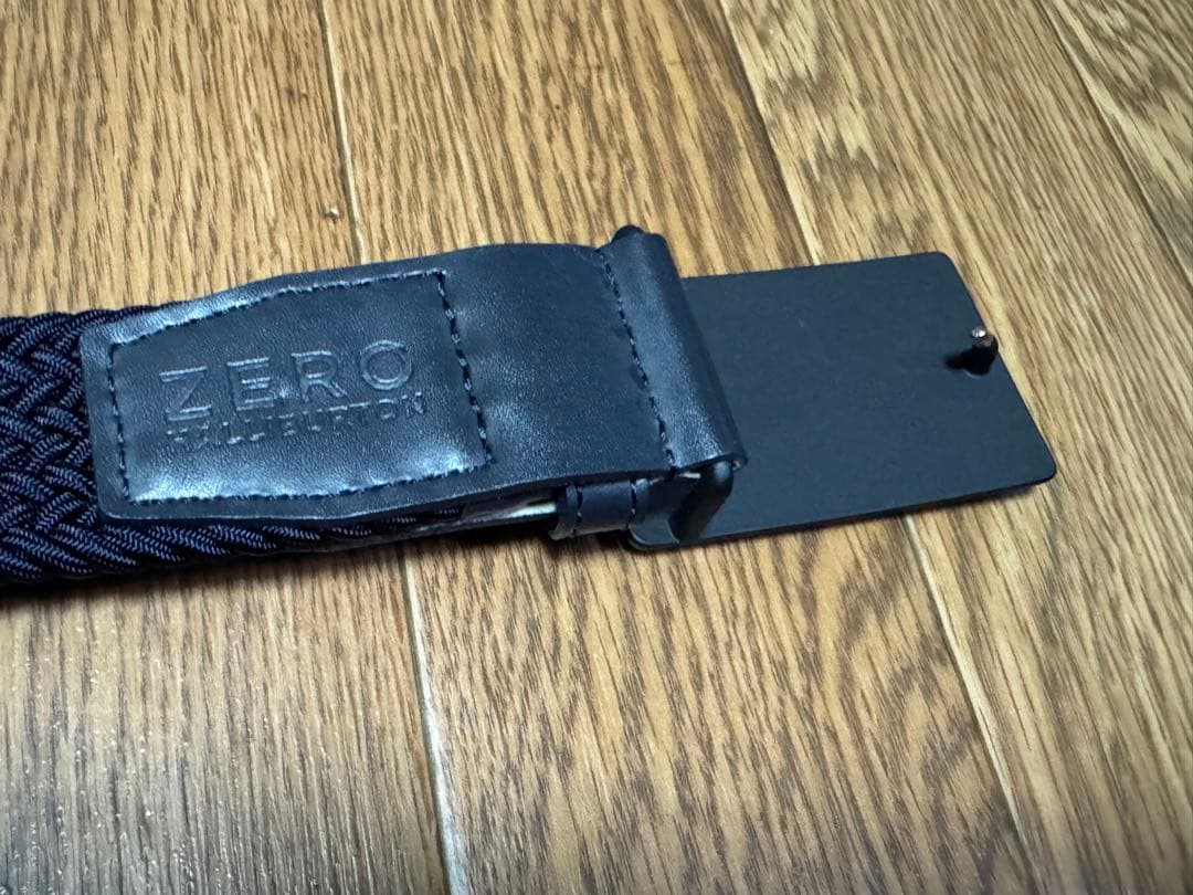ZERO HALLIBURTONゼロハリバートン ネイビー 編み込みベルト