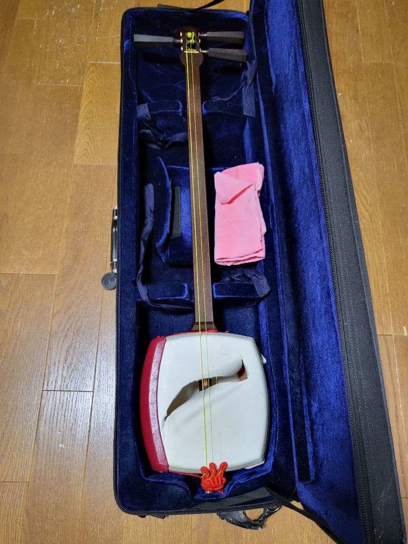 三味線本体 その他三味線グッズセット　バチ等　○皮割れあり○◎修理してください◎