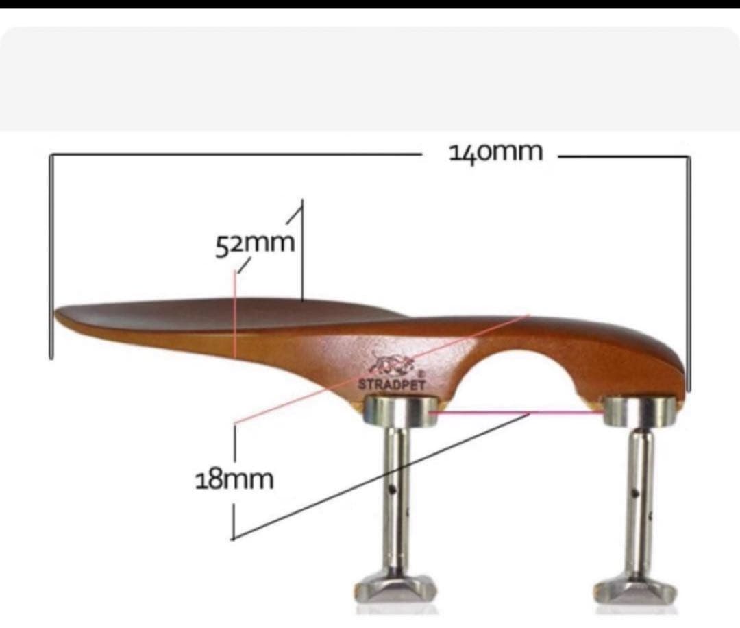 高精度軽量バイオリン4/4顎当グァルネリ型チタニウム