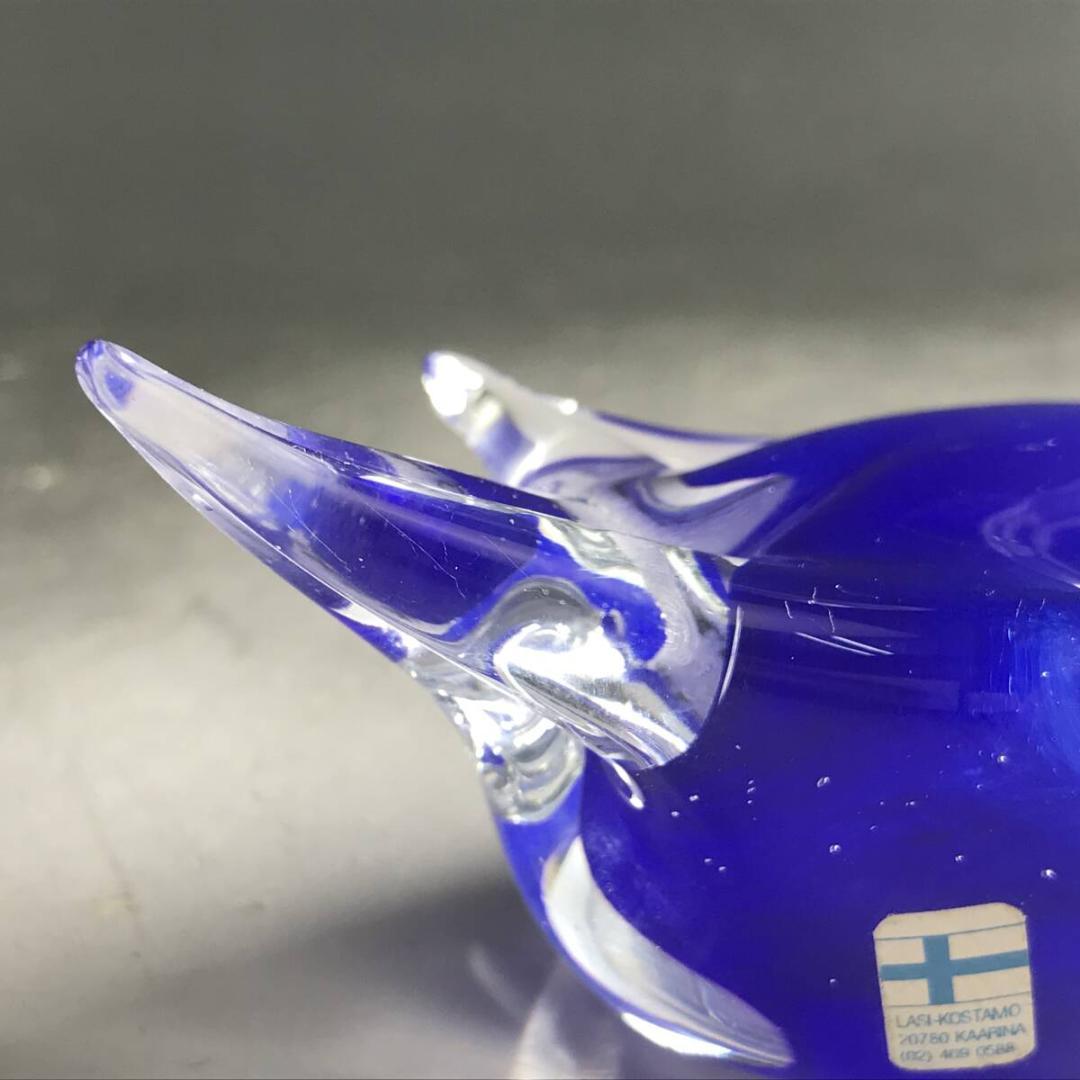 フィンランド 硝子 白鳥 スワン LASI KOSTAMO オブジェ 置物