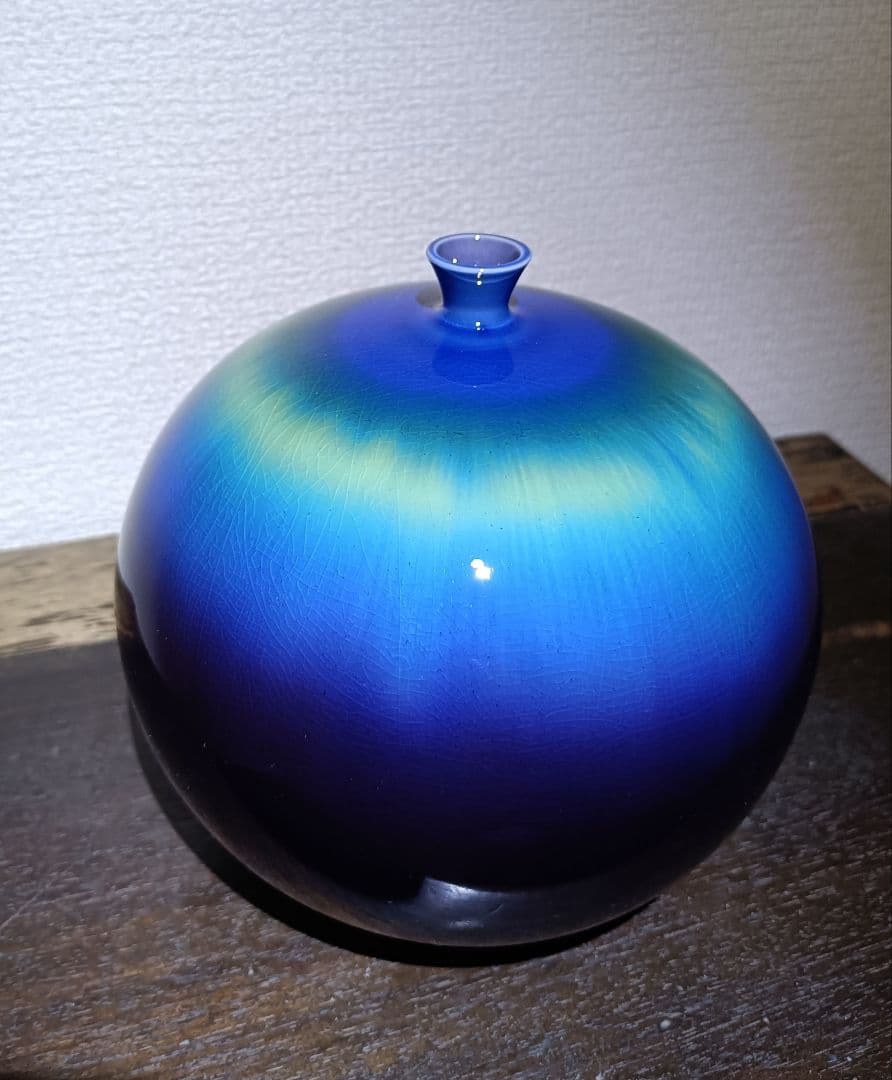 三代 徳田八十吉 壷 人間国宝 赤銘 九谷焼 共箱