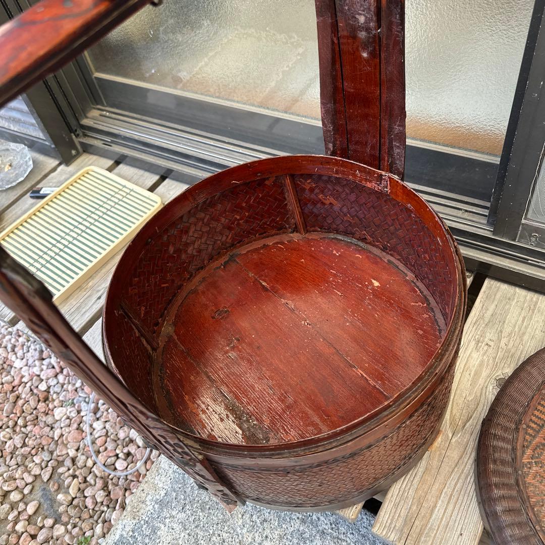 清代の竹細工の食べ物の箱は