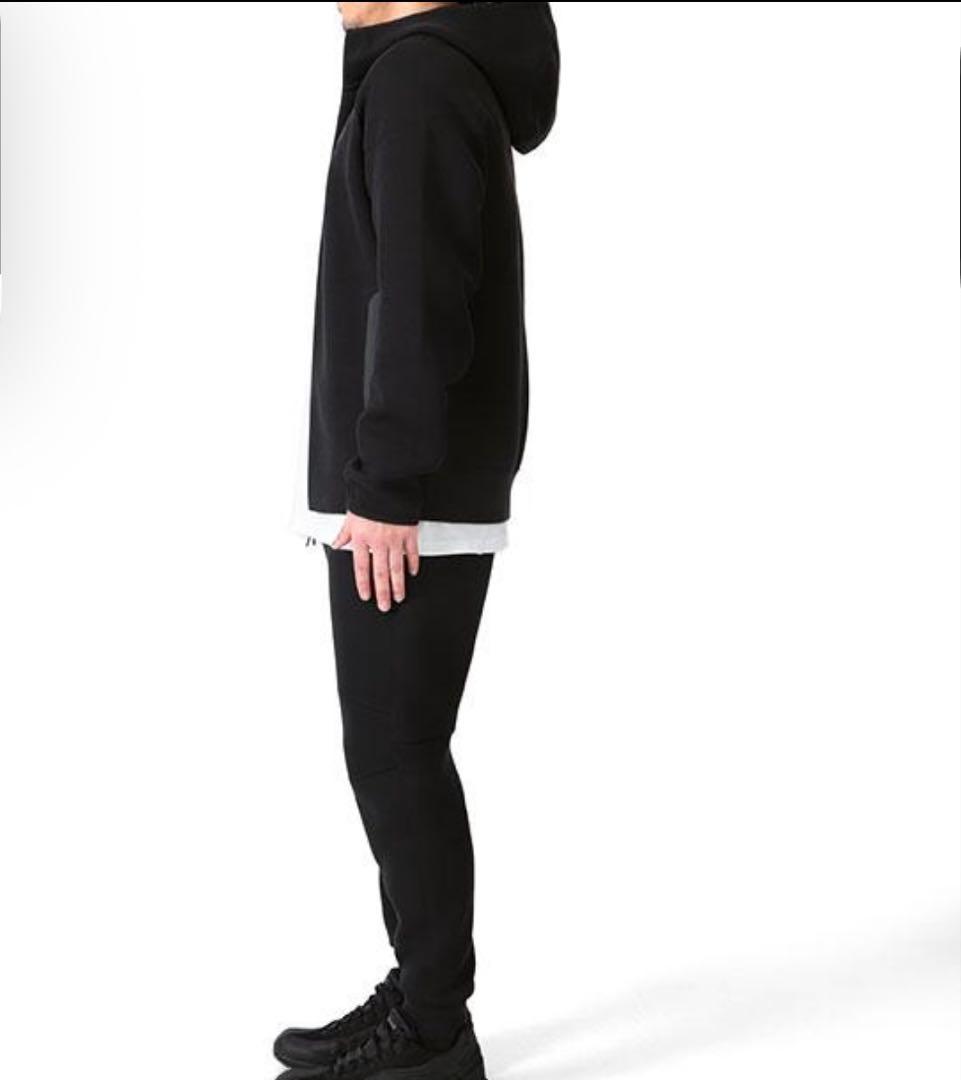 NIKE テックフリース ジップパーカー 黒 スウェット フード Lサイズ