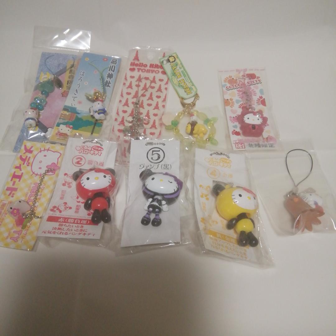 ご当地　ハローキティストラップセット　120個　(ウェディング、イチゴキティ他)