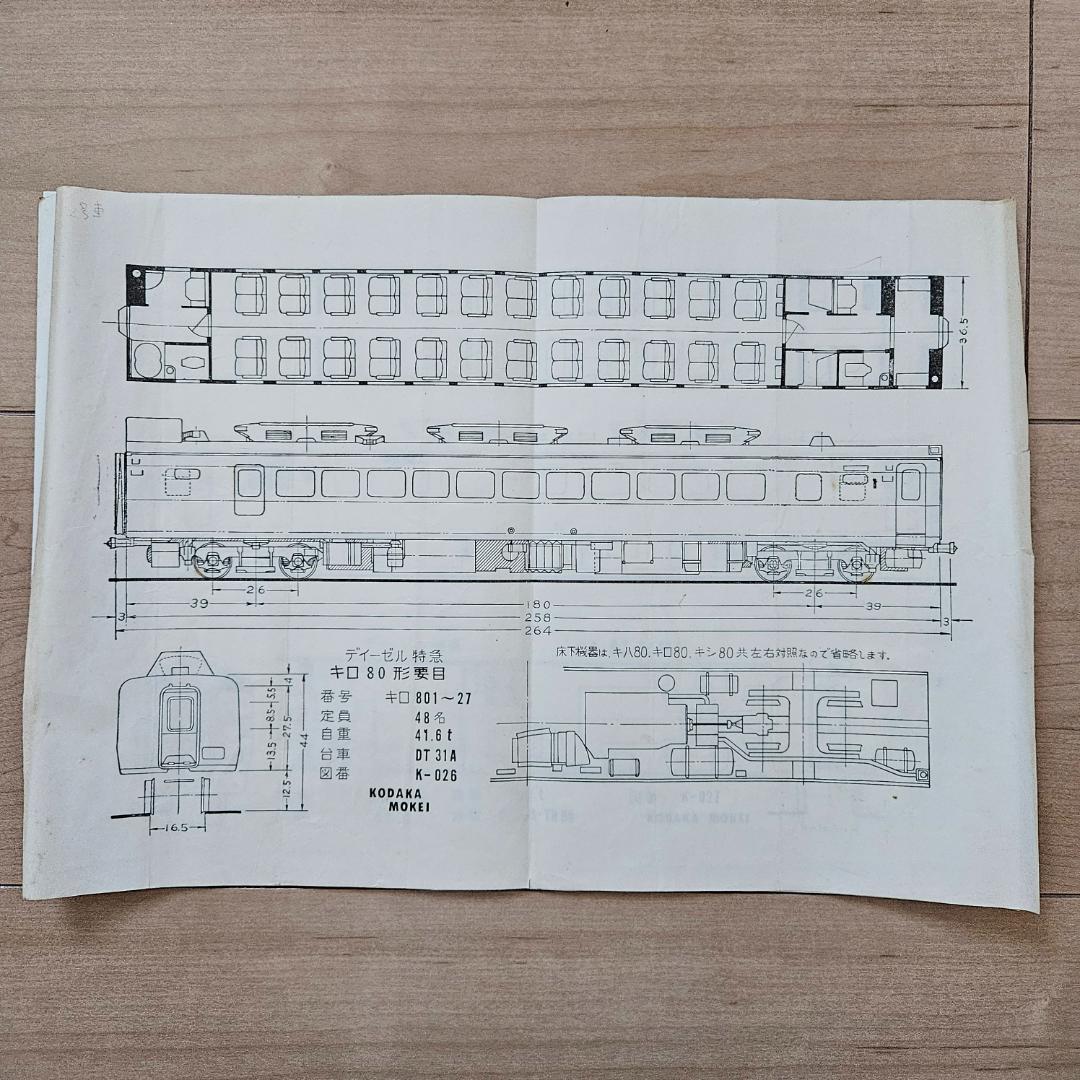 HOゲージ 小高模型 ペーパー製　キハ82系 ５両編成 完成品　ジャンク車両